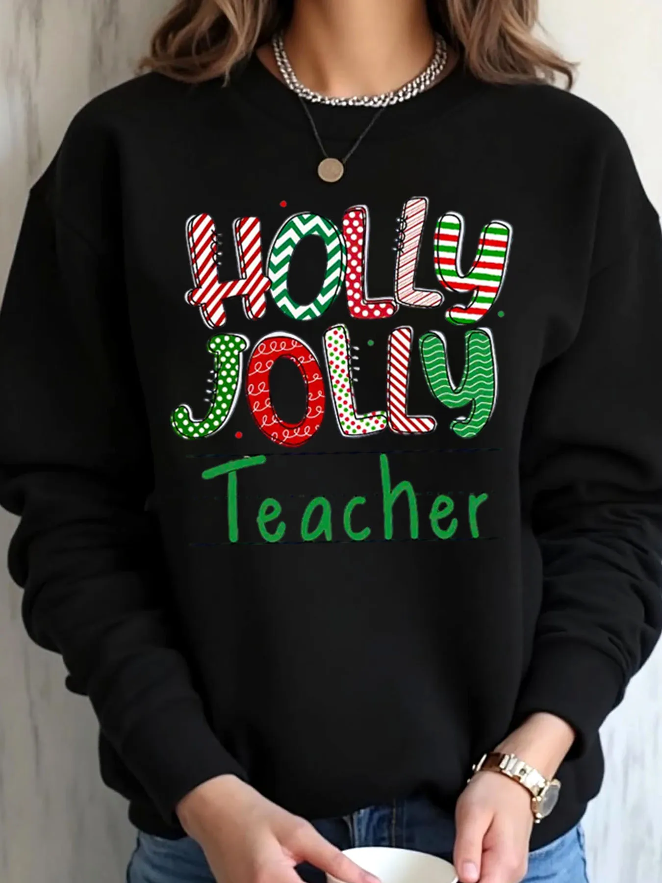 Женская толстовка большого размера с рождественским принтом Holly Jolly Teacher, верхняя одежда
Женская толстовка большого размера с рождественским принтом Holly Jolly Teacher, верхняя одежда