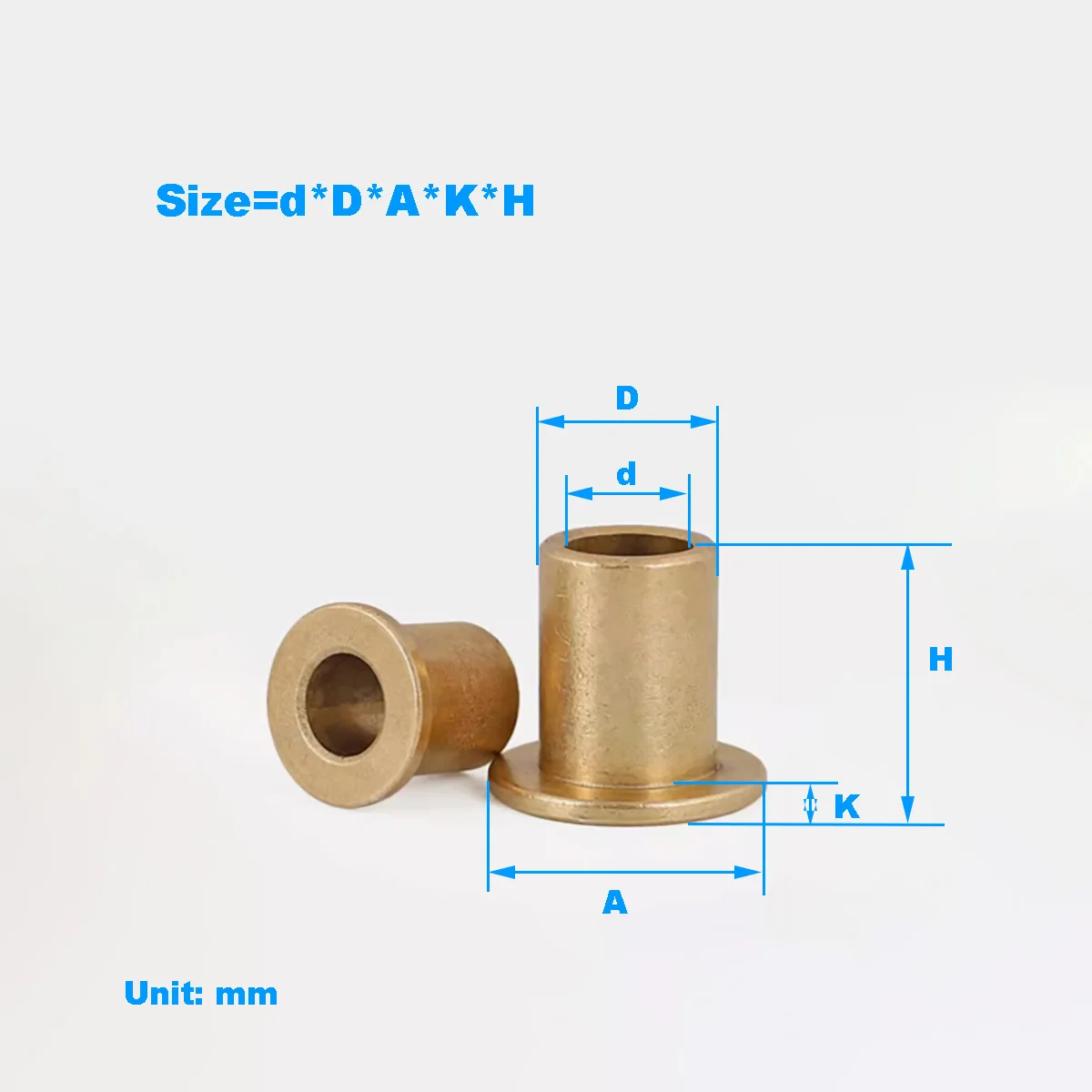 Powder Metallurgy Oil Containing Copper Sleeve / Flange With Edge Stepped Copper Bearing M4-M30
Powder Metallurgy Oil Containing Copper Sleeve / Flange With Edge Stepped Copper Bearing M4-M30