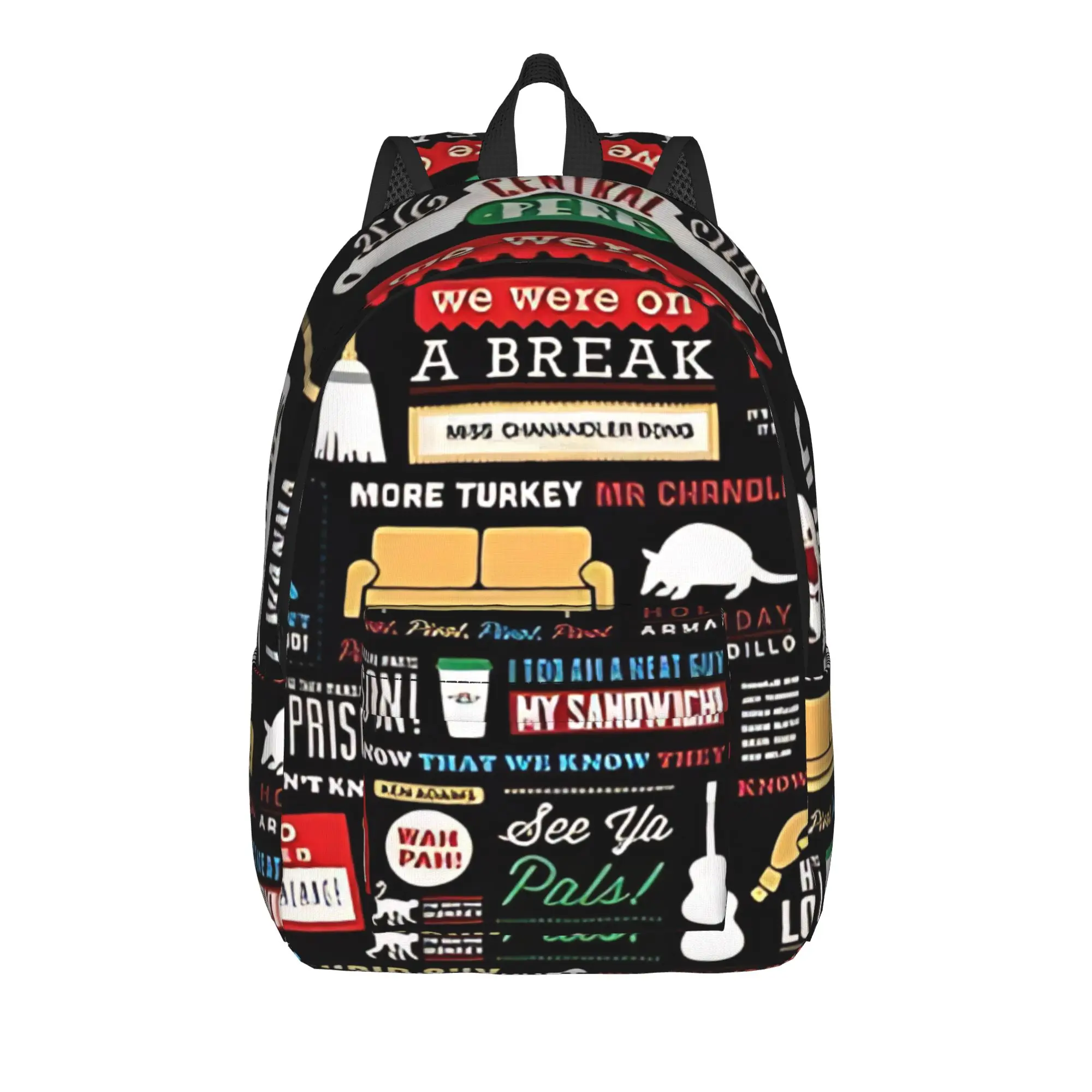 Friends Vintage Symbols Backpack Hiking Backpacks Male Streetwear School Bags Design Large Rucksack
Friends Vintage Symbols Backpack Hiking Backpacks Male Streetwear School Bags Design Large Rucksack