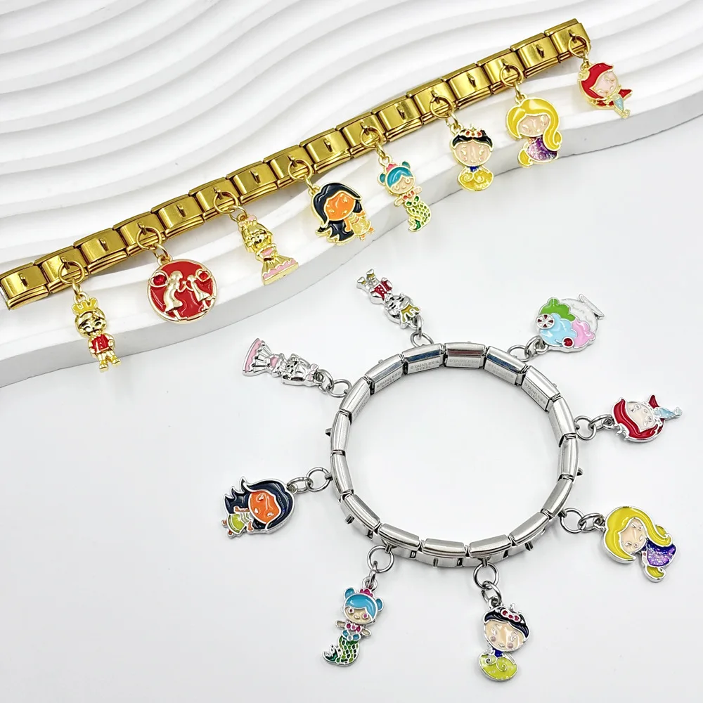 Fashion 9mm Italian Charm Module Stainless Steel Bracelets Girls Boys Series Drip Oil Pendant for Woman DIY Making Jewelry Gifts
Fashion 9mm Italian Charm Module Stainless Steel Bracelets Girls Boys Series Drip Oil Pendant for Woman DIY Making Jewelry Gifts