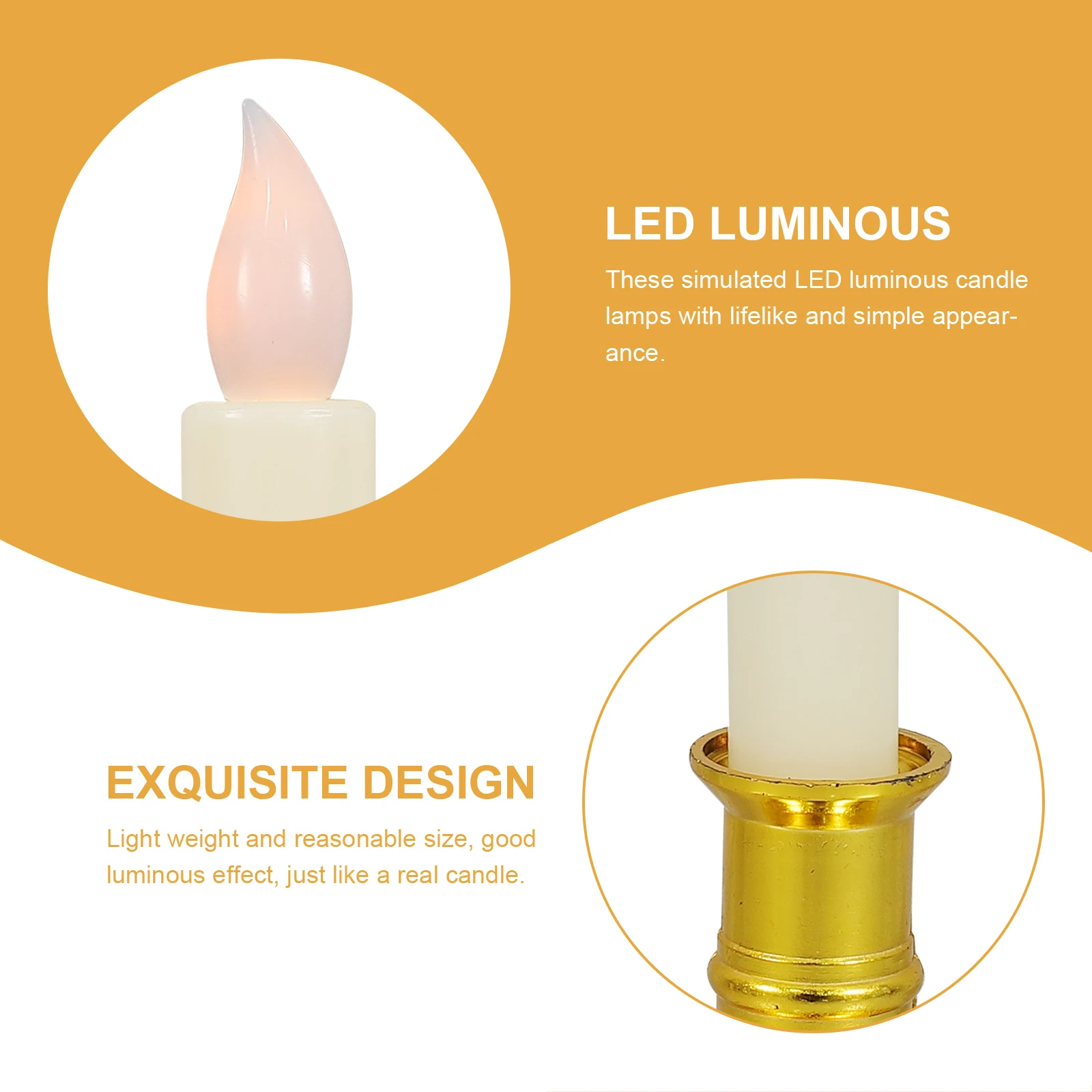 2pcs LED Electronic Candles Simulated Flame Luminous Lamps Wedding Home Xmas Party Decor Lighting Energy Saving Safe
2pcs LED Electronic Candles Simulated Flame Luminous Lamps Wedding Home Xmas Party Decor Lighting Energy Saving Safe