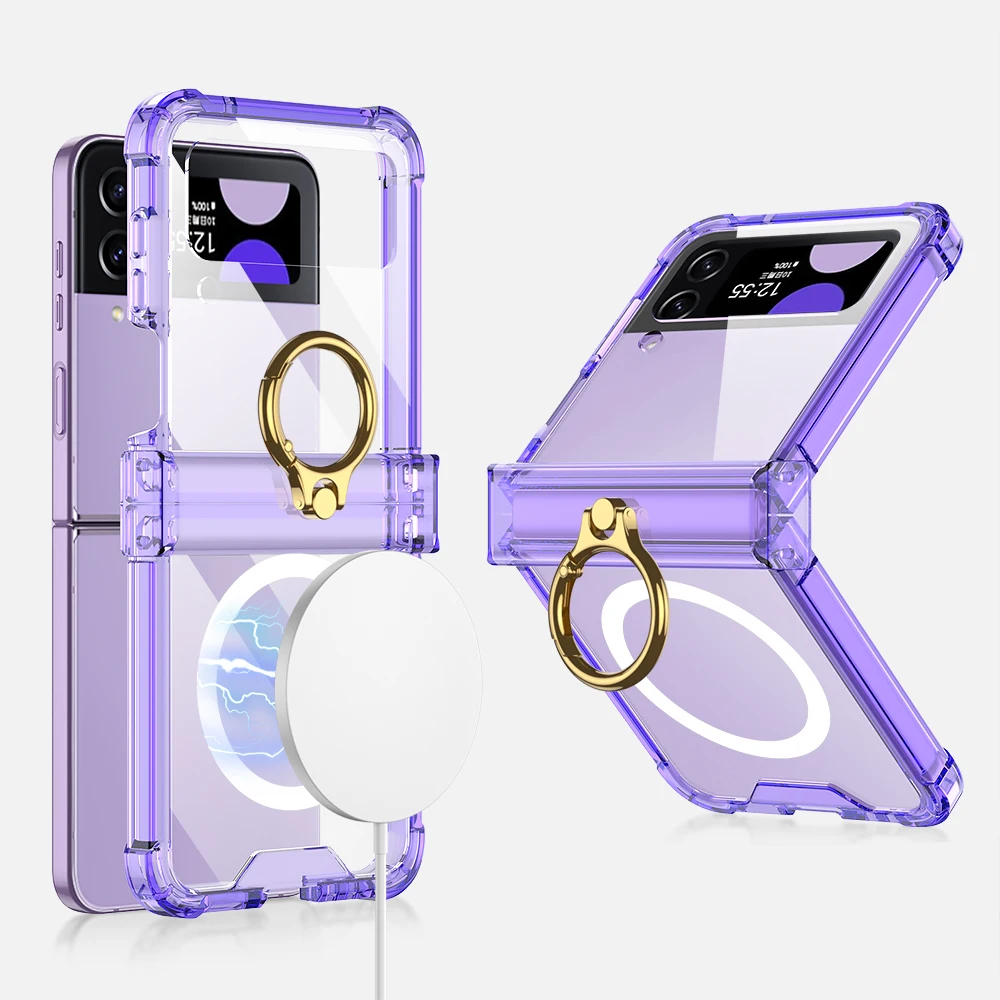 Case For Samsung Galaxy Z Flip 4 Z Flip 3 White Circle Magnetic Ring Buckle Transparent Hinge Protective Mobile Phone Case Cover
Case For Samsung Galaxy Z Flip 4 Z Flip 3 White Circle Magnetic Ring Buckle Transparent Hinge Protective Mobile Phone Case Cover