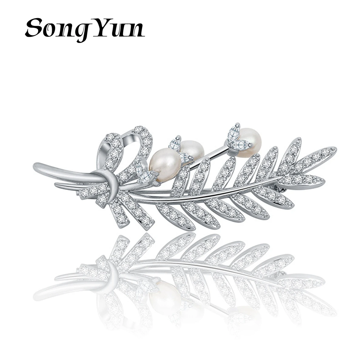SongYun Jewelry Manufacturer MHT High-Grade Micro Set Brooch Fashion Temperament Leaf Zircon Corsage Accessories
SongYun Jewelry Manufacturer MHT High-Grade Micro Set Brooch Fashion Temperament Leaf Zircon Corsage Accessories