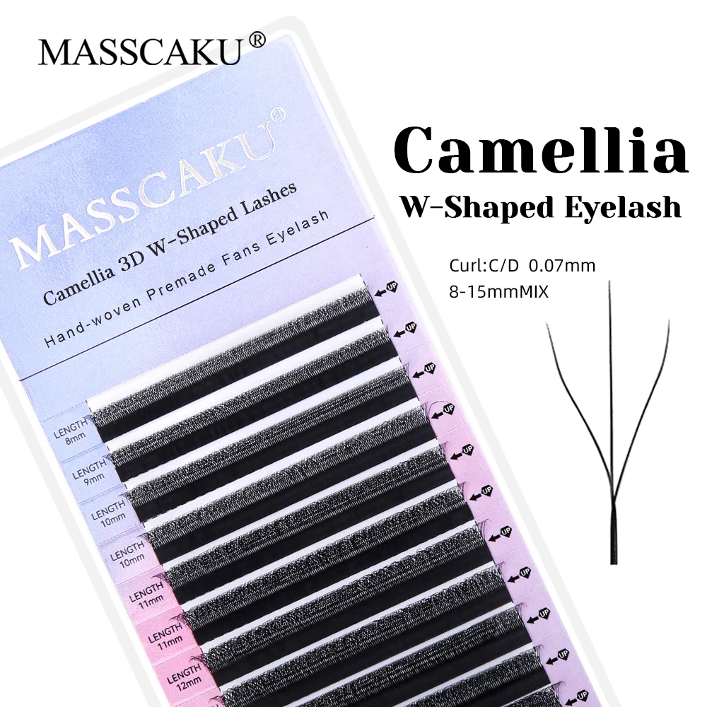 New Design Camellia 3D/4D W Eyelash Extension 0.07mm C D Curl W Style Lashes Rapid Grafting Easy Bloom Lahes from MASSCAKU
New Design Camellia 3D/4D W Eyelash Extension 0.07mm C D Curl W Style Lashes Rapid Grafting Easy Bloom Lahes from MASSCAKU