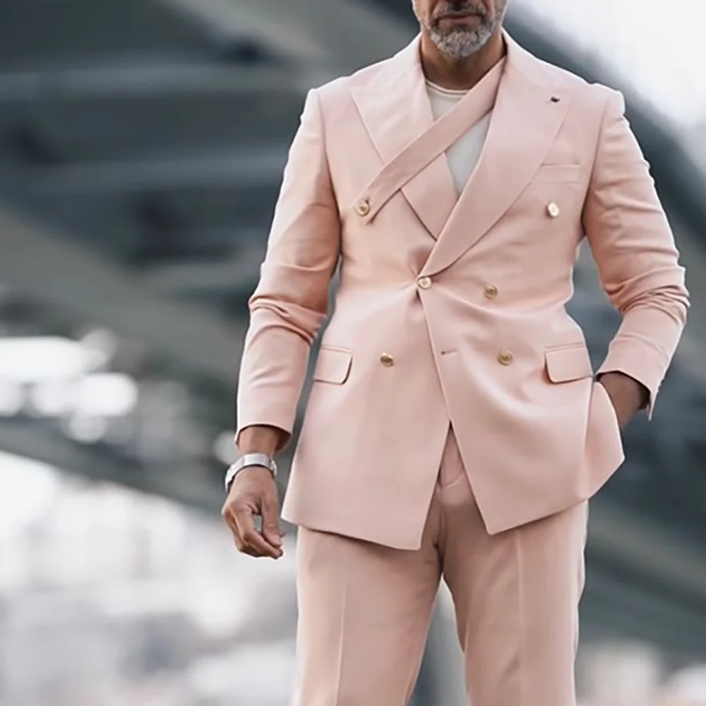 Chic Pink Double Breasted Men Suit Two Pieces(Jacket+Pants) Lapel Outfits Chic Casual Party Prom Wedding Set
Chic Pink Double Breasted Men Suit Two Pieces(Jacket+Pants) Lapel Outfits Chic Casual Party Prom Wedding Set