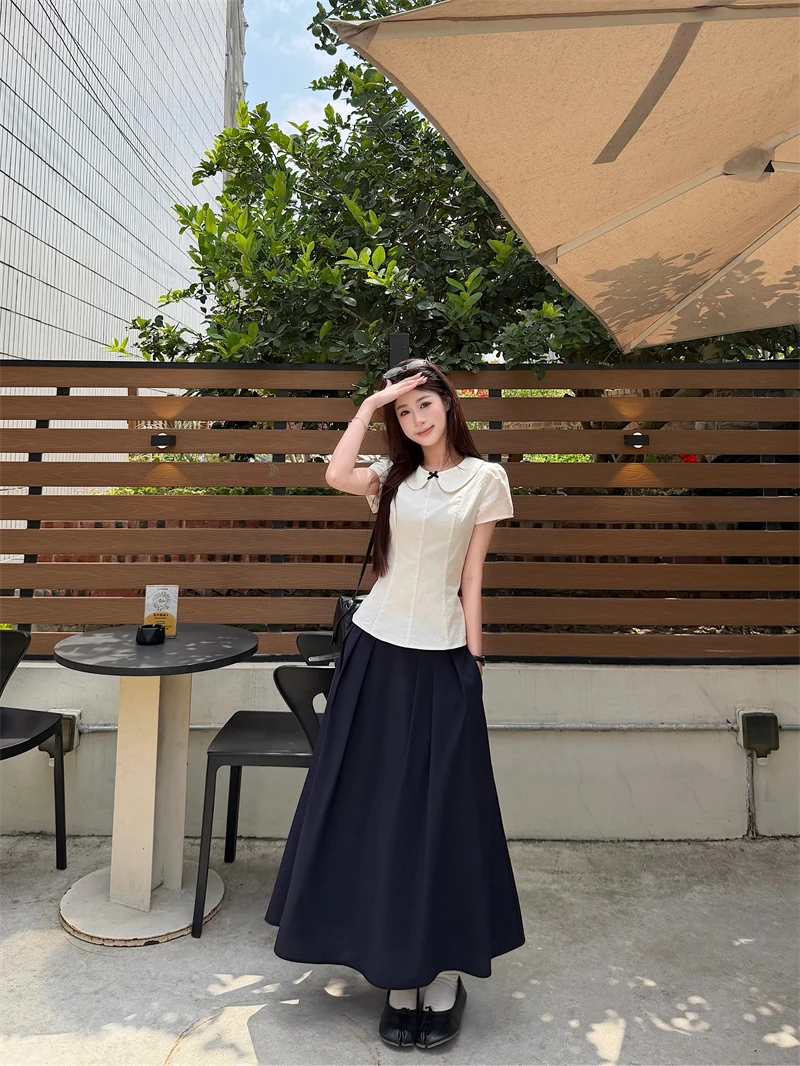 Kumikumi High-End Feelings White Shirt And Skirt Set Women's Summer Slimming Versatile Half-length Sleeve Two-piece Ensemble
Kumikumi High-End Feelings White Shirt And Skirt Set Women's Summer Slimming Versatile Half-length Sleeve Two-piece Ensemble