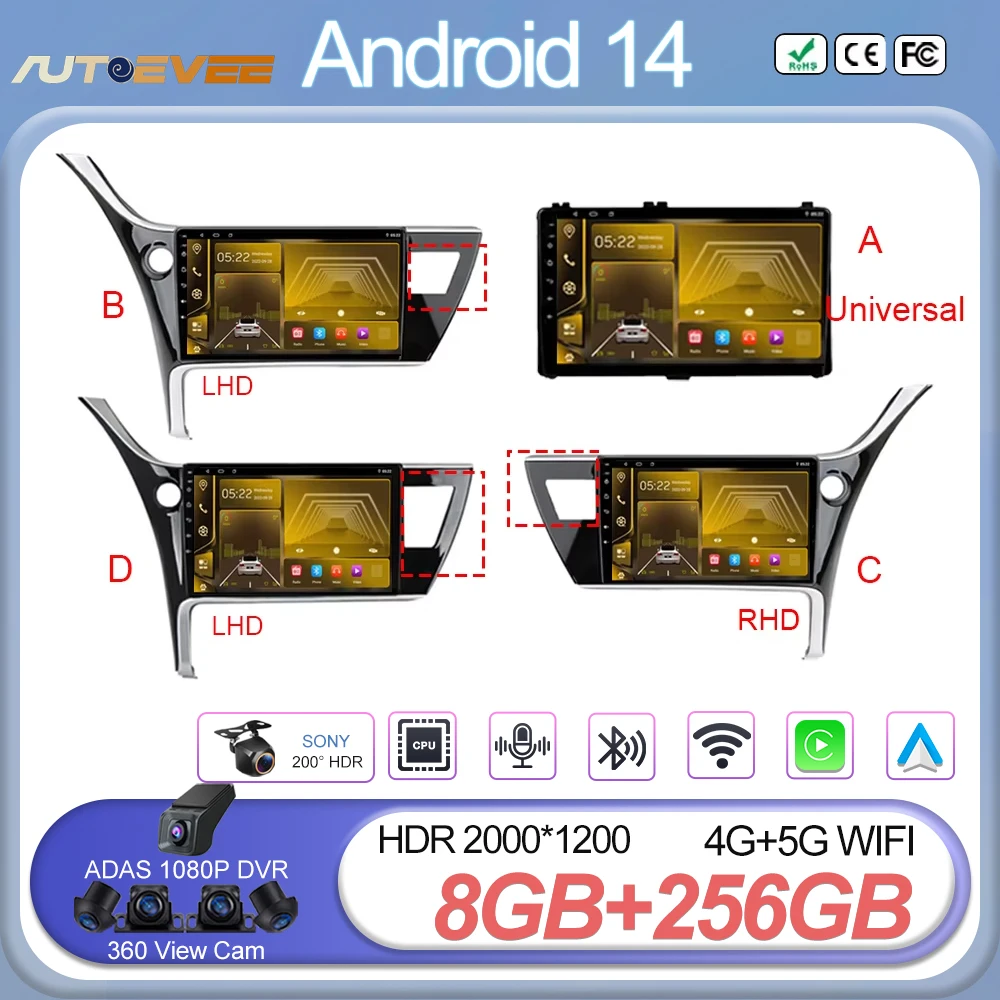 Android 14 для Toyota Corolla 11 Auris E180 2017-2019 Автомобильный радиоприемник Мультимедиа GPS Bluetooth Стерео BT Авто Carplay NO 2din WIFI
Android 14 для Toyota Corolla 11 Auris E180 2017-2019 Автомобильный радиоприемник Мультимедиа GPS Bluetooth Стерео BT Авто Carplay NO 2din WIFI