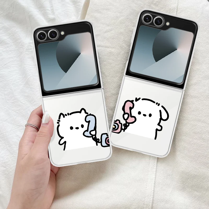 Cute Dog Telephone Call Puppy Couple Phone Case For Samsung Galaxy Z Flip6 Flip5 5G Protect Cover ZF Flip4 3 Transparent Covers
Cute Dog Telephone Call Puppy Couple Phone Case For Samsung Galaxy Z Flip6 Flip5 5G Protect Cover ZF Flip4 3 Transparent Covers