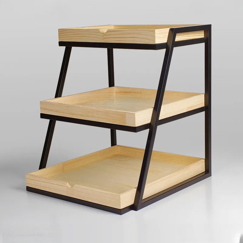 Three-layer pine plate, iron rack, bread cake, dry fruit display rack, supermarket promotion rack, countertop solid wood
Three-layer pine plate, iron rack, bread cake, dry fruit display rack, supermarket promotion rack, countertop solid wood