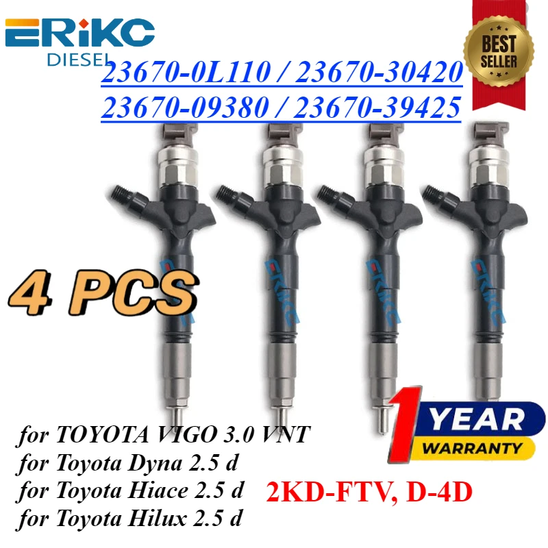 4PC 23670-0L110 23670-30420 Common Rail Injector G3S33 vehicle part For TOYOTA iyectores hilux 23670-09380 23670-39425
4PC 23670-0L110 23670-30420 Common Rail Injector G3S33 vehicle part For TOYOTA iyectores hilux 23670-09380 23670-39425