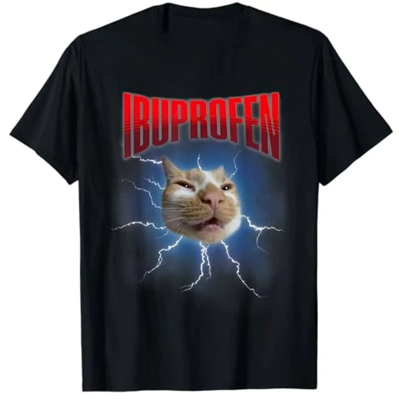 Funny Ibuprofen Cat Men Women Autumn T-Shirt Harajuku Vintage Short Sleeve Loose Oversized Casual Fitness Comfortable Y2k Top
Funny Ibuprofen Cat Men Women Autumn T-Shirt Harajuku Vintage Short Sleeve Loose Oversized Casual Fitness Comfortable Y2k Top