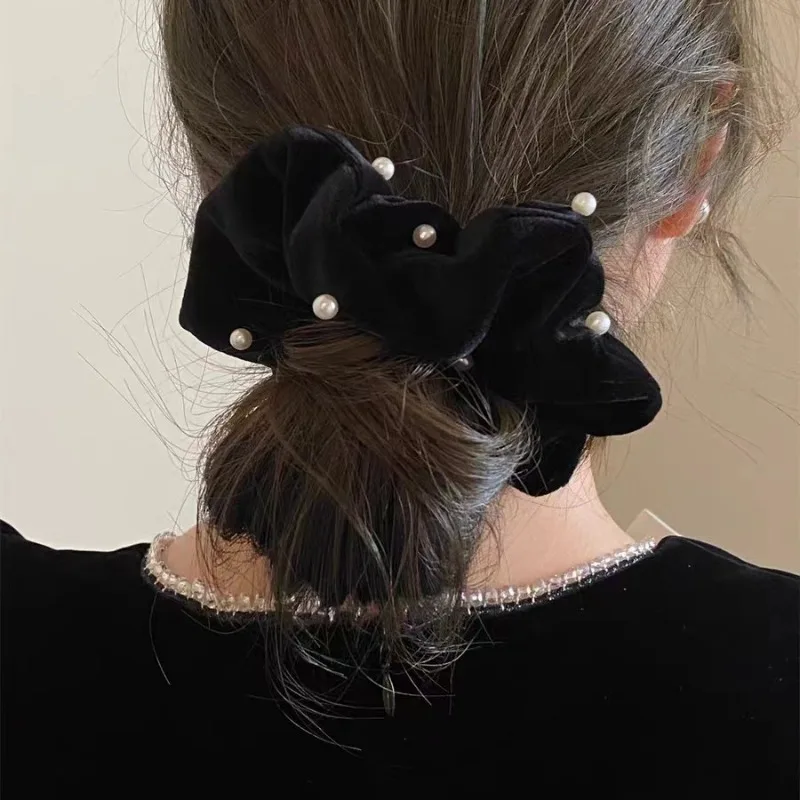 Vintage pleated colon scrunchie black French Fashion Simple Flocking Black Headbands Women Girls Party Hair Accessories
Vintage pleated colon scrunchie black French Fashion Simple Flocking Black Headbands Women Girls Party Hair Accessories