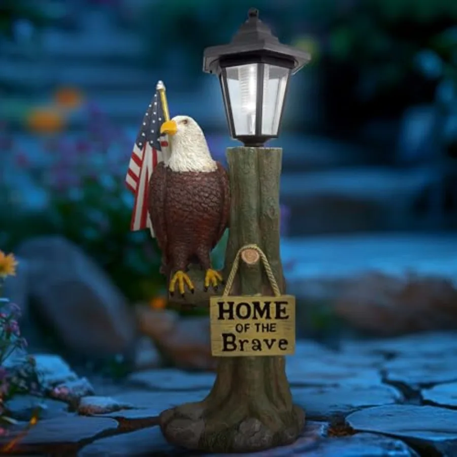 14x6 Inch Eagle Outdoor Solar Statue Resin Garden Decor Outdoor Waterproof Eagle Statue with American Flag for Patios Yards Hom
14x6 Inch Eagle Outdoor Solar Statue Resin Garden Decor Outdoor Waterproof Eagle Statue with American Flag for Patios Yards Hom