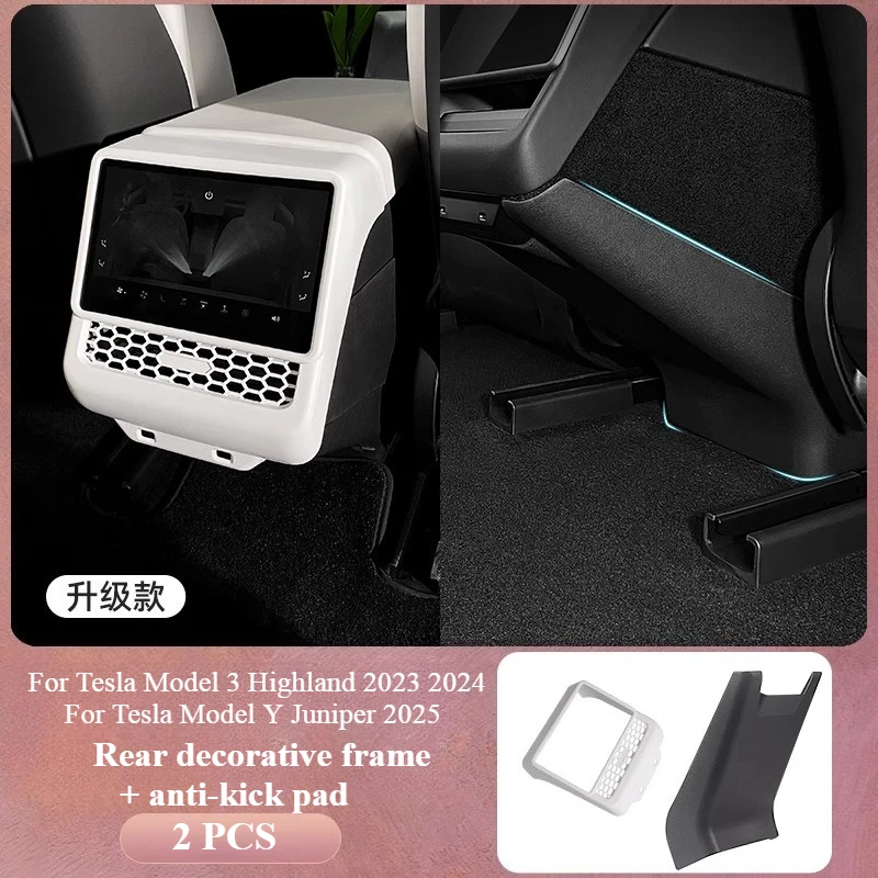 Rear Screen Cover Protector Frame For Tesla M3 Highland 24 MY Juniper 25 Air Vent Trim Protective Cover Interior Accessories
Rear Screen Cover Protector Frame For Tesla M3 Highland 24 MY Juniper 25 Air Vent Trim Protective Cover Interior Accessories