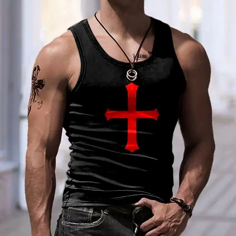 Funny Cross Print Men's Tank Top Hip Hop Trend Street Retro Tee Summer Casual Sleeveless Shirt Fashion Breathable Loose Man Vest
Funny Cross Print Men's Tank Top Hip Hop Trend Street Retro Tee Summer Casual Sleeveless Shirt Fashion Breathable Loose Man Vest