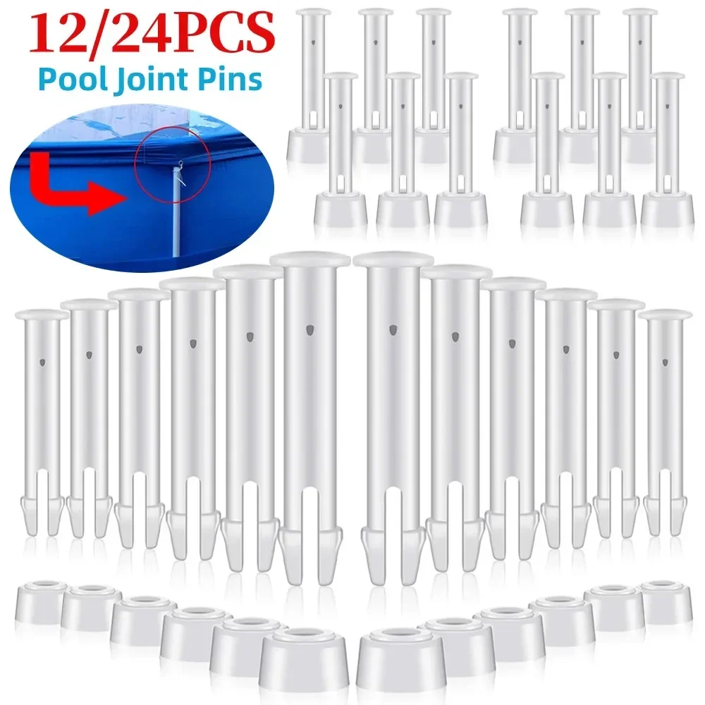 12/24Pcs Replacement Plastic Pool Joint Pins with Rubber Seal for Round Lock Set Connect Nail Insertion Swimming Pool Part
12/24Pcs Replacement Plastic Pool Joint Pins with Rubber Seal for Round Lock Set Connect Nail Insertion Swimming Pool Part