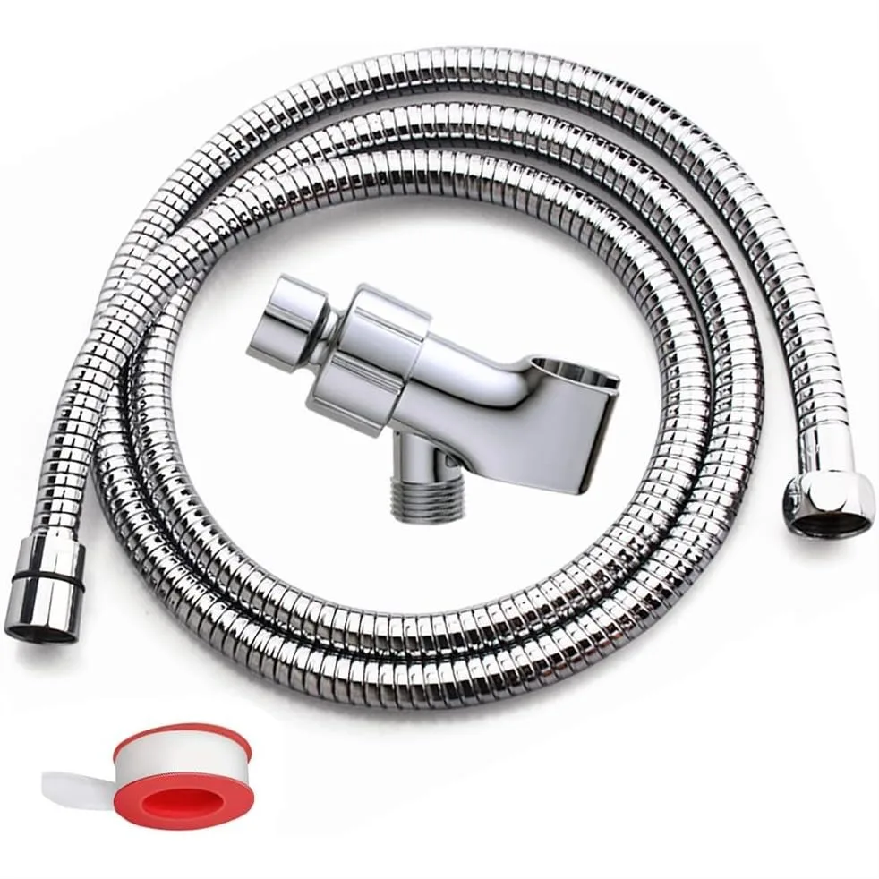 Extra Long 79 Inch Stainless Steel Shower Hose with Adjustable Holder for Handheld Shower Head and Toilet Cleaning
Extra Long 79 Inch Stainless Steel Shower Hose with Adjustable Holder for Handheld Shower Head and Toilet Cleaning