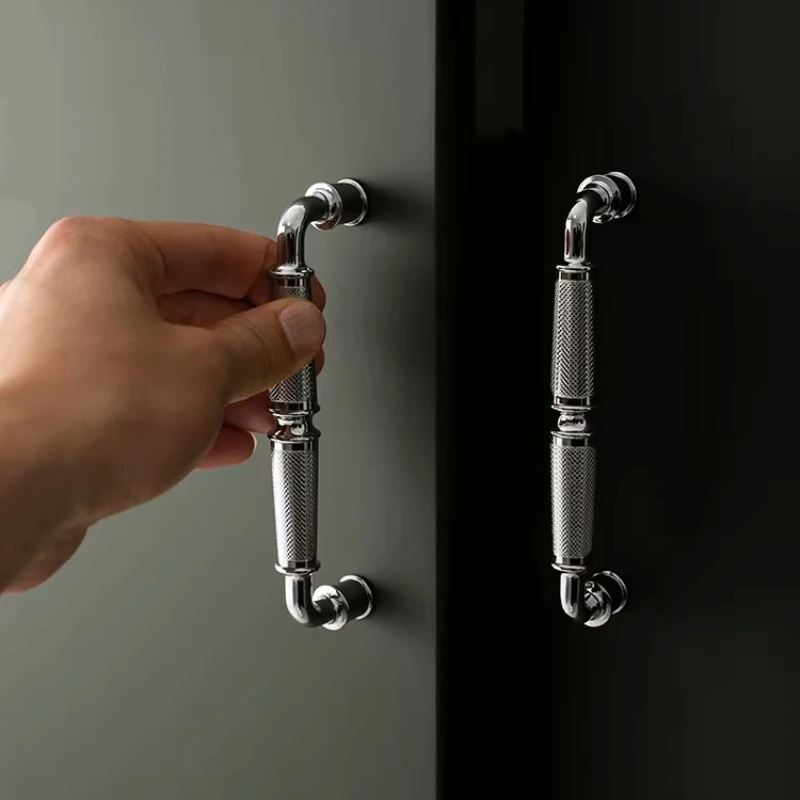Bright Silver Bedroom Kitchen Drawer Handle Solid Brass Diamond-cut Cross Knurl Pattern Knob Cabinet Pull Bar Hardware Furniture
Bright Silver Bedroom Kitchen Drawer Handle Solid Brass Diamond-cut Cross Knurl Pattern Knob Cabinet Pull Bar Hardware Furniture