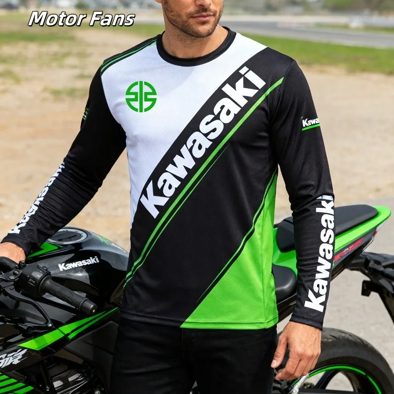Moto Fans Kawasaki Long - Sleeve Motorcycle Jersey: Stylish, Comfortable, with the Kawasaki logo, perfect for motorcyc fans
Moto Fans Kawasaki Long - Sleeve Motorcycle Jersey: Stylish, Comfortable, with the Kawasaki logo, perfect for motorcyc fans