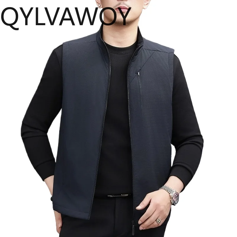 QYLVAWOY New Sleeveless Jacket Man Stand Collar Men's Vests Solid Mens Jackets Veste Homme Daily Clothes for Man Business Casual
QYLVAWOY New Sleeveless Jacket Man Stand Collar Men's Vests Solid Mens Jackets Veste Homme Daily Clothes for Man Business Casual