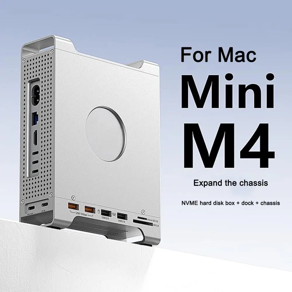 Док-станция расширения для Mac Mini M4, алюминиевая подставка для корпуса и док-станция, полная клетка, устройство чтения двух карт SD3.0/TF3.0, 4 порта USB-A, 10 Гбит/с, E2L8
Док-станция расширения для Mac Mini M4, алюминиевая подставка для корпуса и док-станция, полная клетка, устройство чтения двух карт SD3.0/TF3.0, 4 порта USB-A, 10 Гбит/с, E2L8