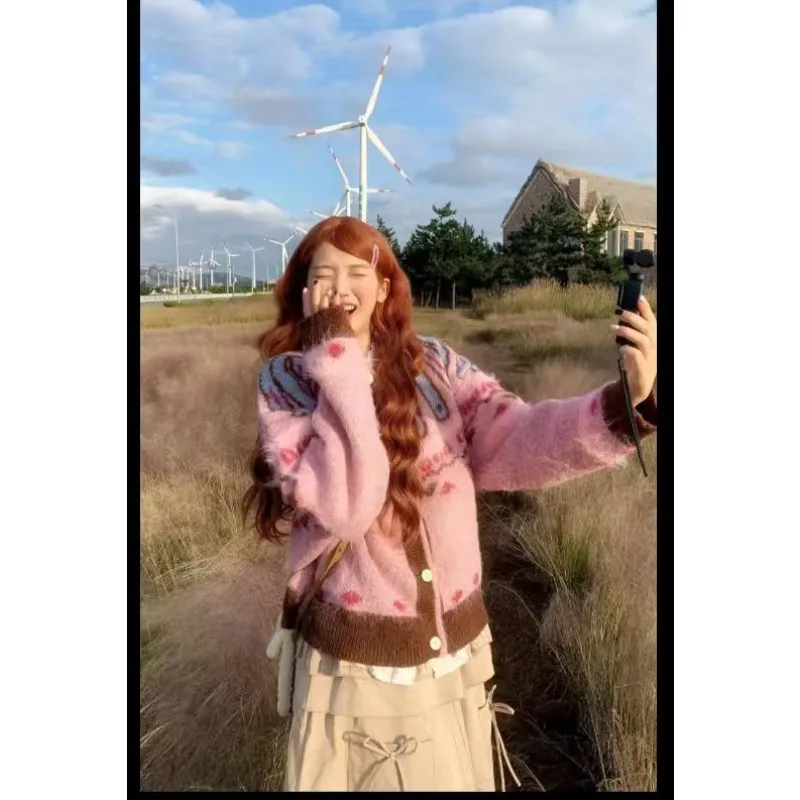 Утолщенный свитер из флиса розового енота, женская новая осенне-зимняя куртка-свитер с ленивым ветром, изысканный повседневный модный свитер
Утолщенный свитер из флиса розового енота, женская новая осенне-зимняя куртка-свитер с ленивым ветром, изысканный повседневный модный свитер