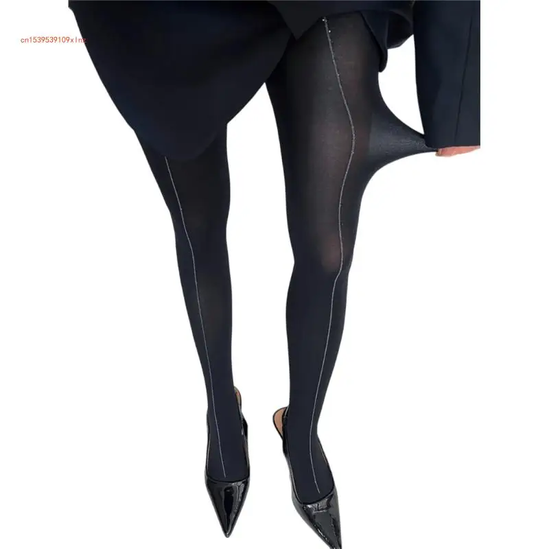 Women's Black Shrimp Line Tights Breathable Seamed Striped Nylon Pantyhose Stockings for Fashion Forward Outfits
Women's Black Shrimp Line Tights Breathable Seamed Striped Nylon Pantyhose Stockings for Fashion Forward Outfits