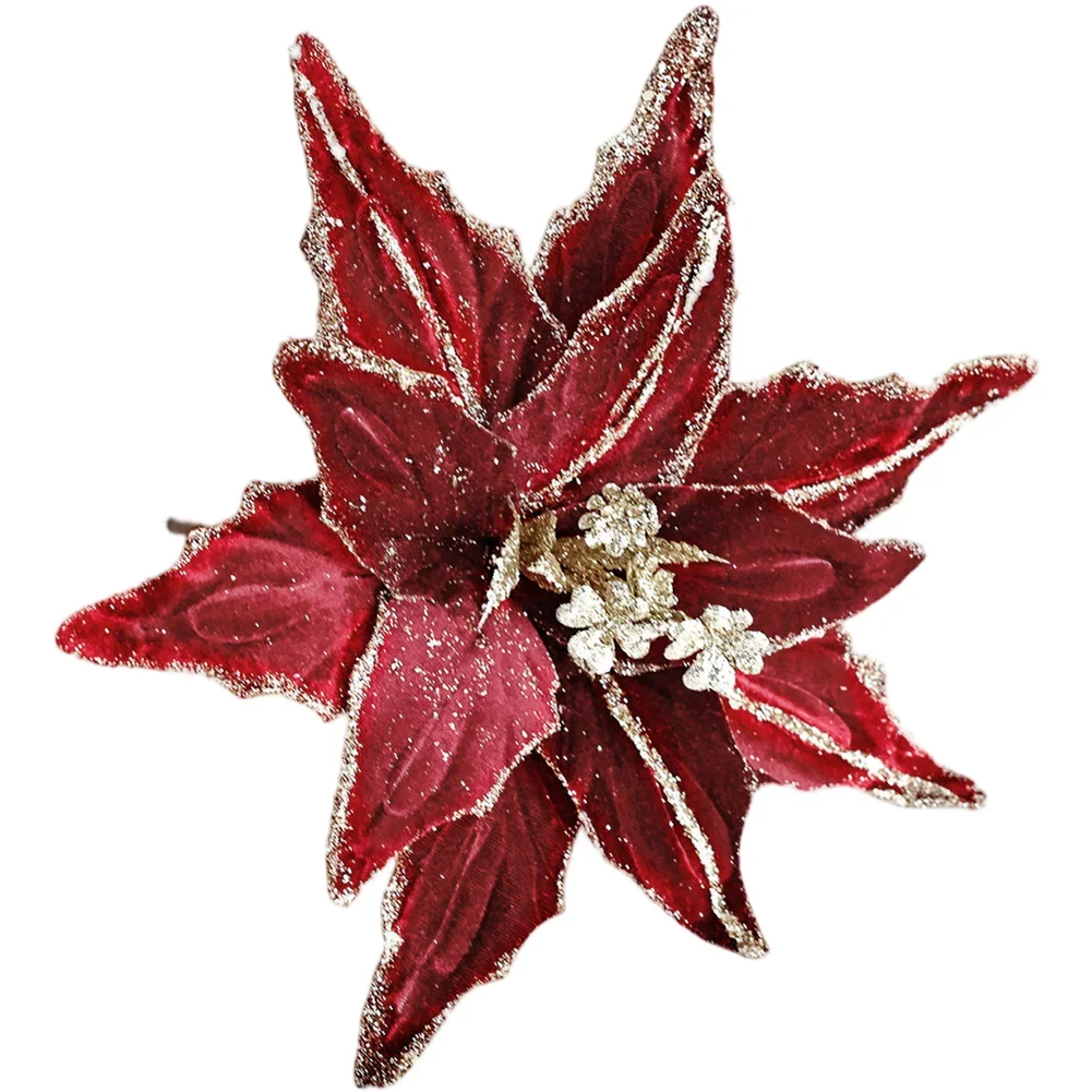 Authentic Looking Poinsettia Flower Artificial Flower Glitter Flower Christmas Poinsettia Shimmering Glitter Details
Authentic Looking Poinsettia Flower Artificial Flower Glitter Flower Christmas Poinsettia Shimmering Glitter Details