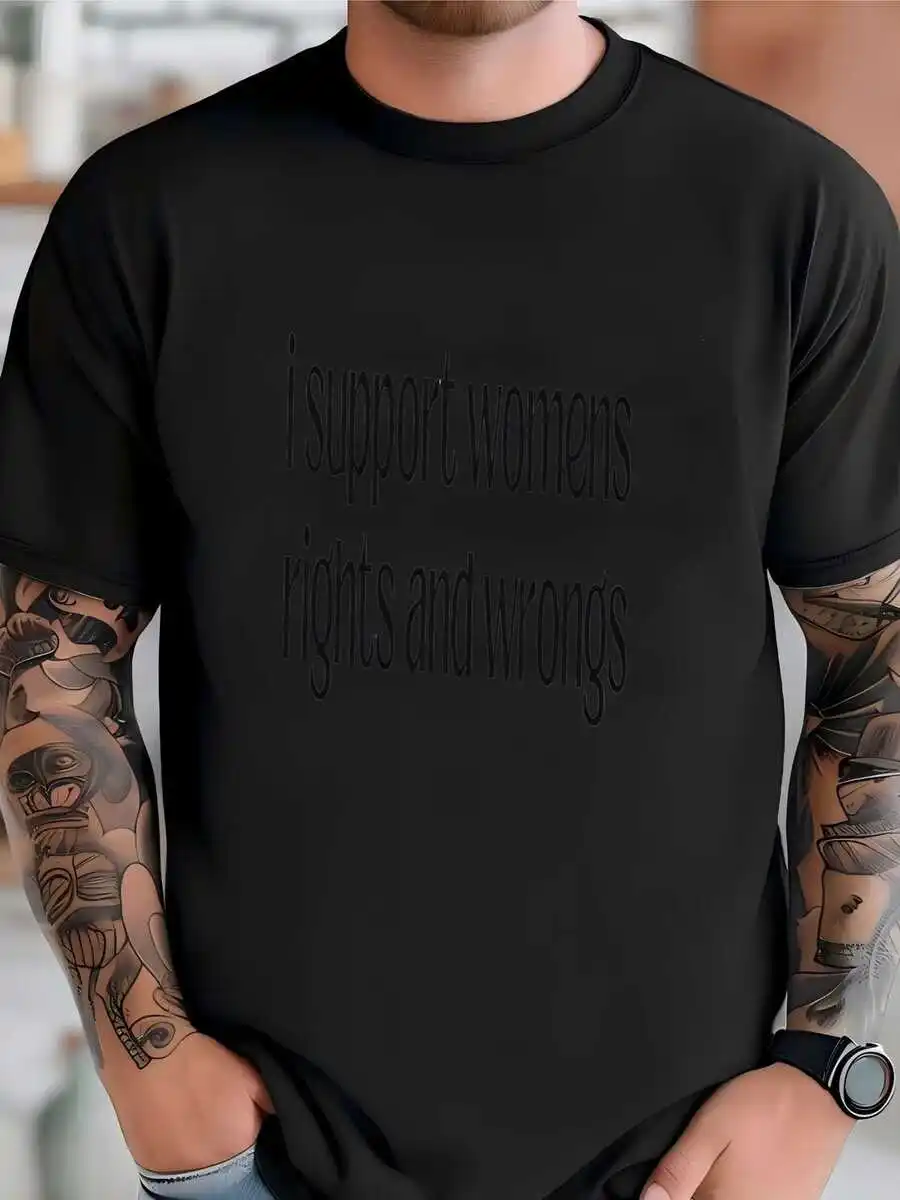 Mens Feminism T-Shirt I Support Womens Rights And Wrongs
Mens Feminism T-Shirt I Support Womens Rights And Wrongs