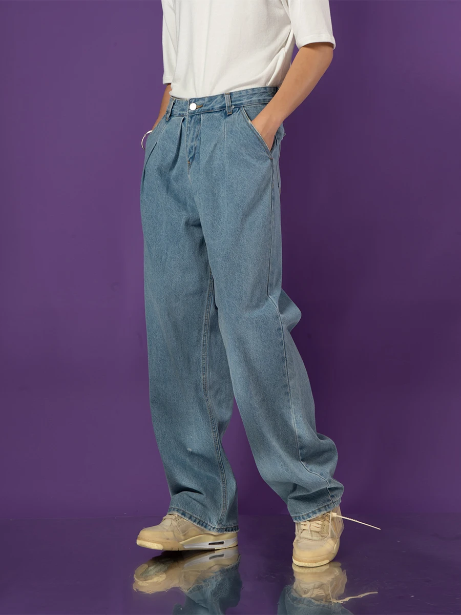 Citylaziestplayer Men's Casual Wide Leg Jeans Loose Fit Vintage Straight Cut Denim Pants mid Waist Zipper Closure Cotton Blend
Citylaziestplayer Men's Casual Wide Leg Jeans Loose Fit Vintage Straight Cut Denim Pants mid Waist Zipper Closure Cotton Blend