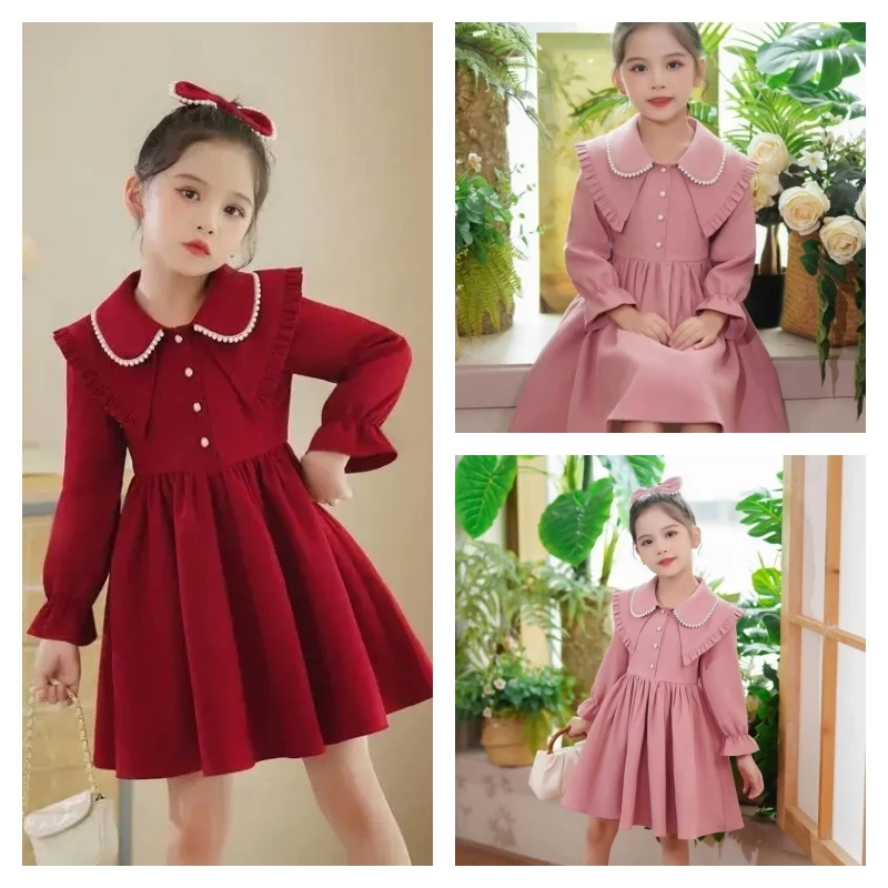 Лидер продаж, модное платье-пуловер для девочек, студенческое весенне-осеннее повседневное топы с лацканами и длинными рукавами, платье принцессы, детская одежда
Лидер продаж, модное платье-пуловер для девочек, студенческое весенне-осеннее повседневное топы с лацканами и длинными рукавами, платье принцессы, детская одежда