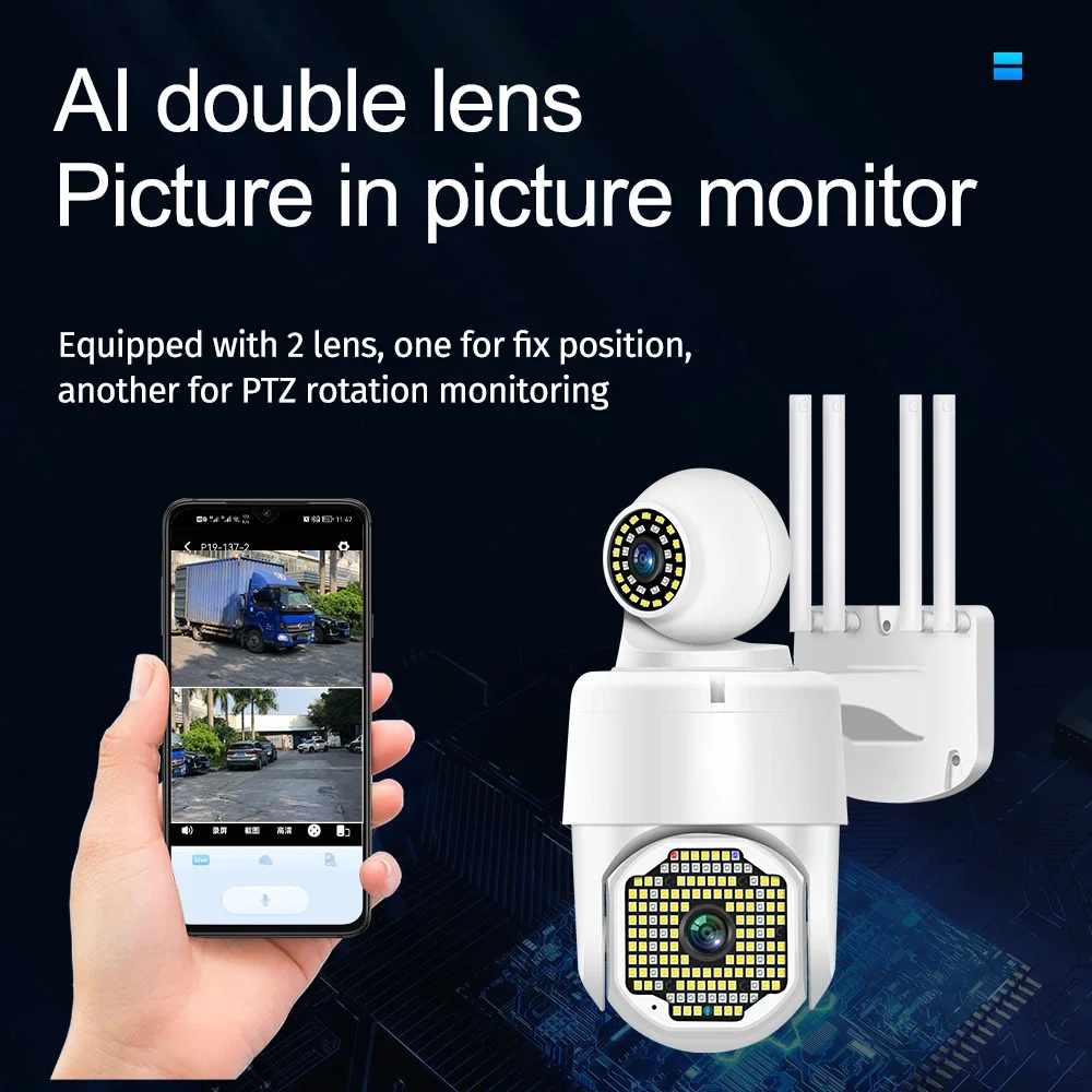 2-in-1 AI Smart Dual Lens Dual camera 2-In-1 Automatic Tracking WIFI Camera Indoor and Outdoor Security Camera Free Shipping
2-in-1 AI Smart Dual Lens Dual camera 2-In-1 Automatic Tracking WIFI Camera Indoor and Outdoor Security Camera Free Shipping