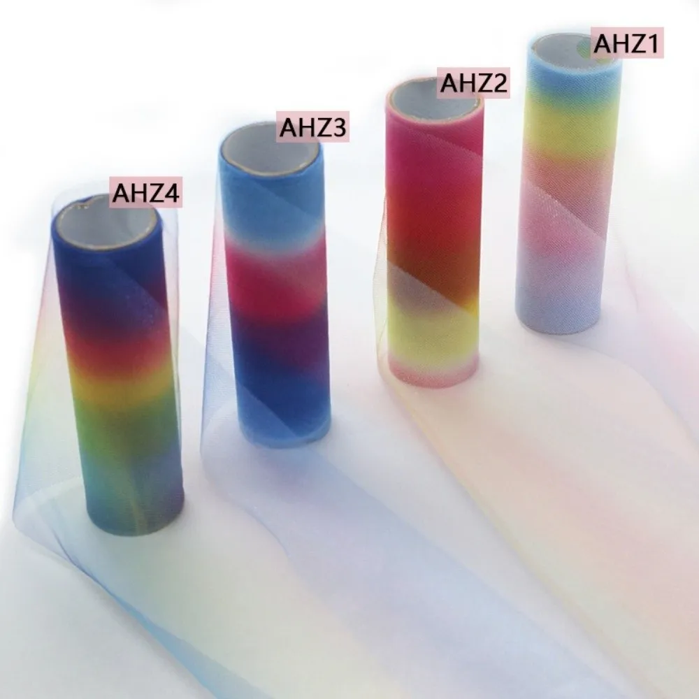 15cmX10Y Gradient Rainbow Tulle Roll Shimmer Flash Soft Mesh Roll Iridescent Fabric Holographic Color Shift Decorative Netting
15cmX10Y Gradient Rainbow Tulle Roll Shimmer Flash Soft Mesh Roll Iridescent Fabric Holographic Color Shift Decorative Netting