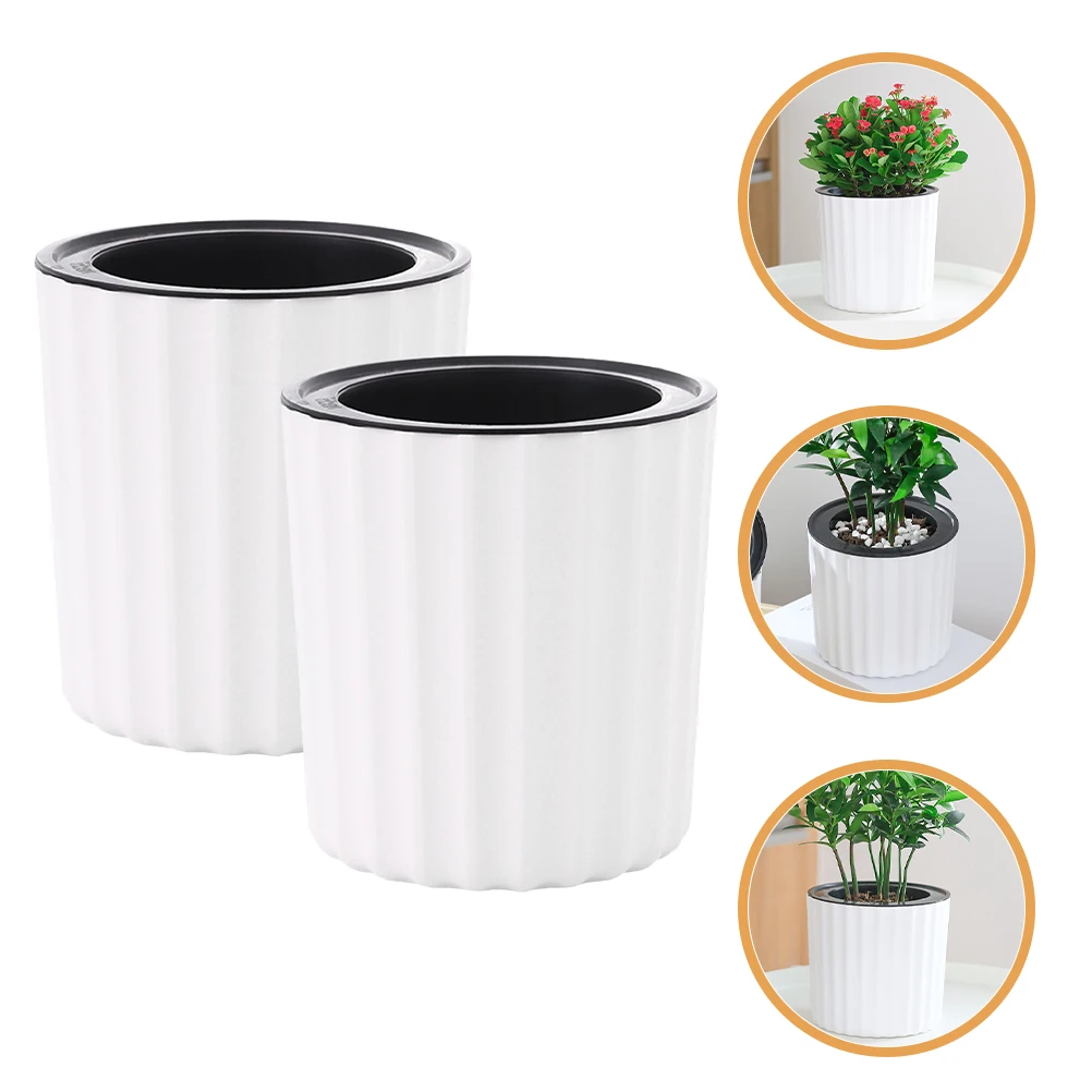 2 Pcs Self Priming Lazy Basin Plastic Flower Planters Plants Container Hydroponic Pot Watering Office
2 Pcs Self Priming Lazy Basin Plastic Flower Planters Plants Container Hydroponic Pot Watering Office