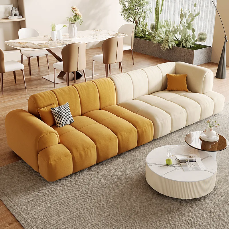 Nordic French cream style piano keys sofa straight row living room size apartment modern simple tofu blocks
Nordic French cream style piano keys sofa straight row living room size apartment modern simple tofu blocks