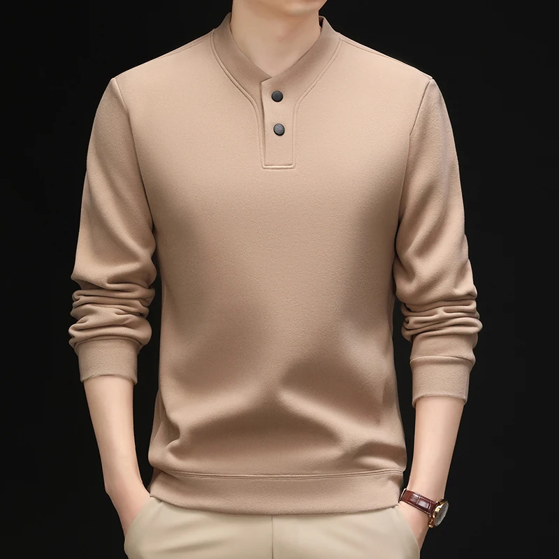 2025 Autumn/Winter New High-end Double-sided Cashmere Sweatshirt for Men Long Sleeve V-neck Inner Base Layer Tshirt Trendy
2025 Autumn/Winter New High-end Double-sided Cashmere Sweatshirt for Men Long Sleeve V-neck Inner Base Layer Tshirt Trendy