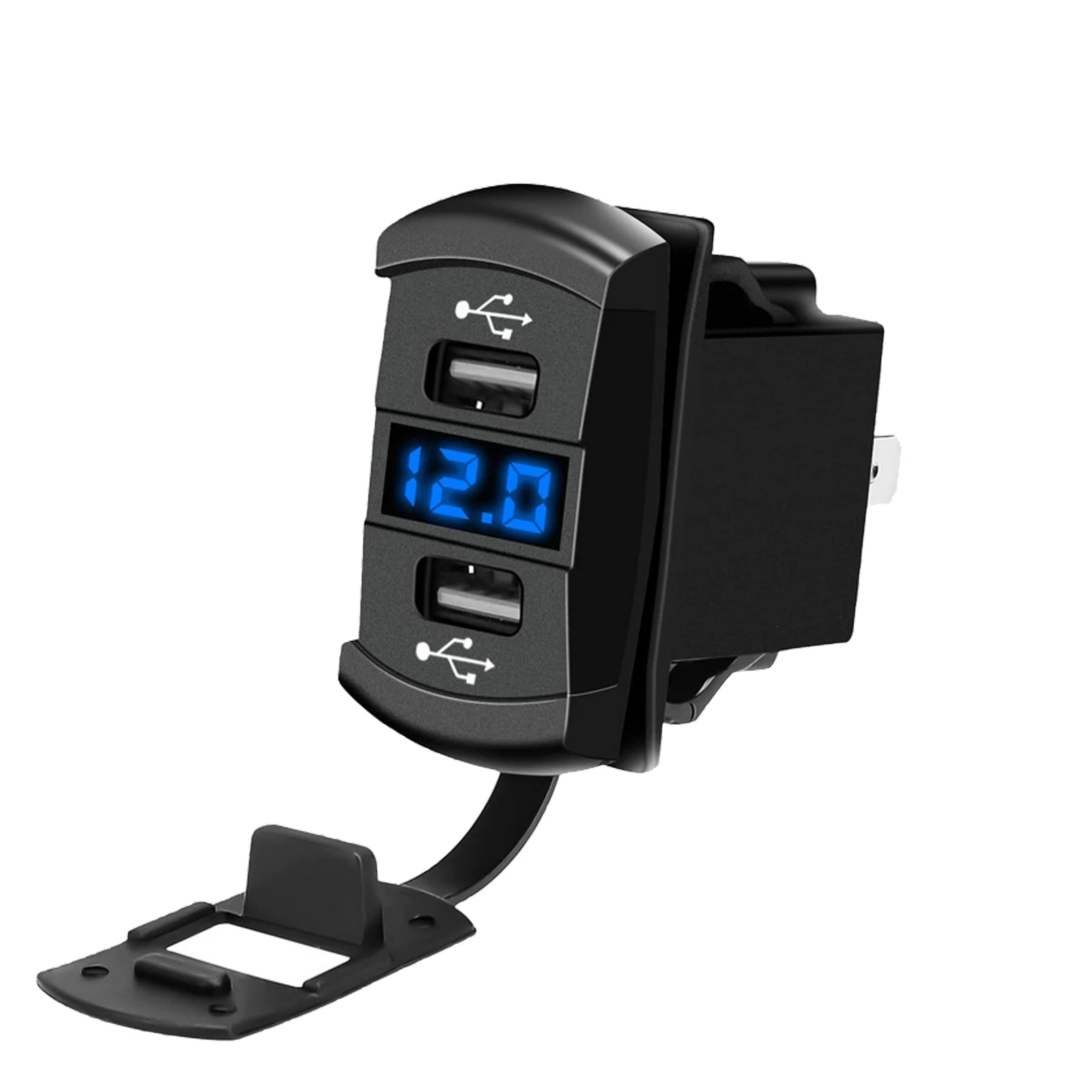 Dual USB 3.0 Quick Charge With Blue Led Voltmeter DC 12V-24V Rocker Switch Carling Type QC3.0 Power Charger for Marine Boat Car
Dual USB 3.0 Quick Charge With Blue Led Voltmeter DC 12V-24V Rocker Switch Carling Type QC3.0 Power Charger for Marine Boat Car