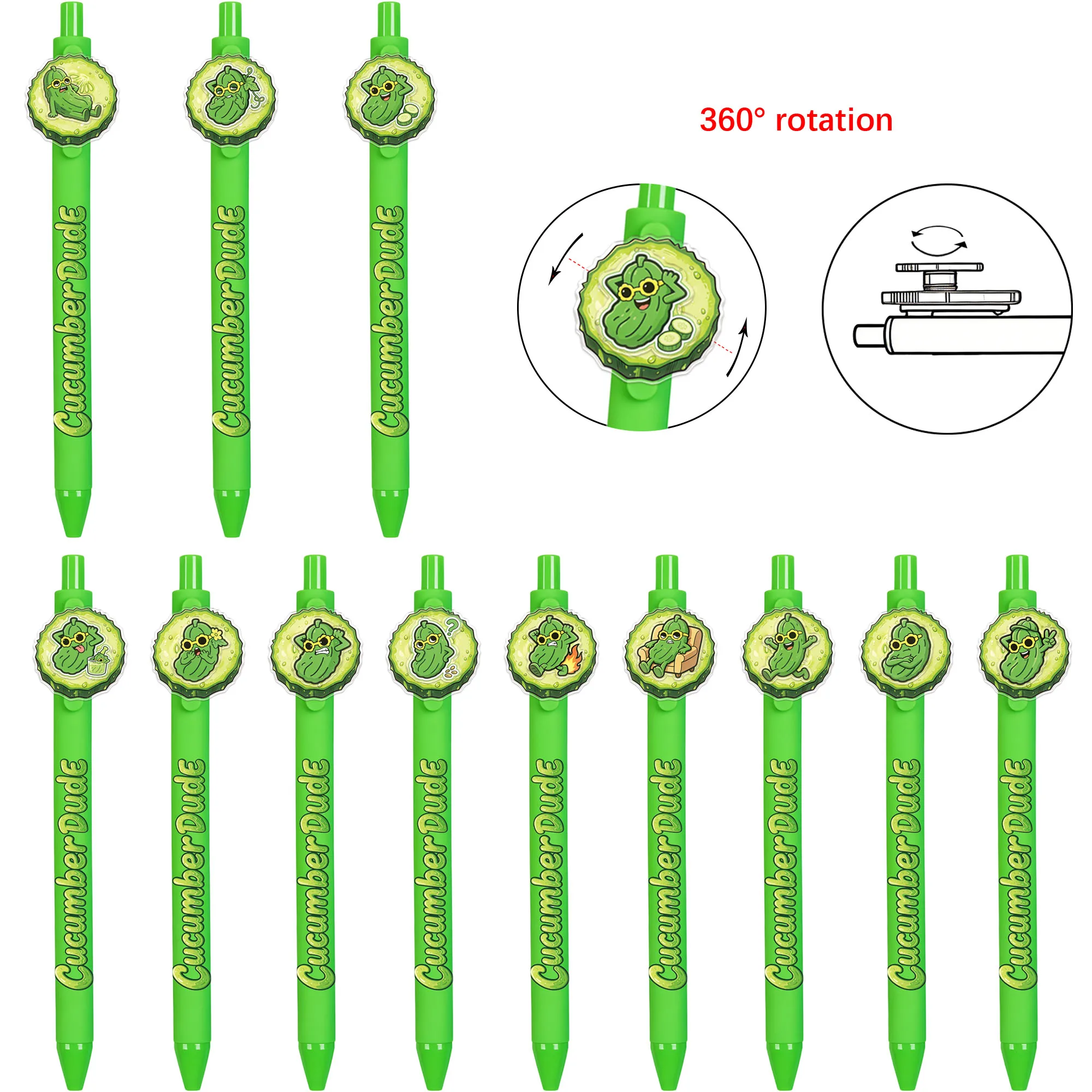 12 PCS Cucumber-themed ballpoint pens - Smooth writing signature pens - Patterns are random
12 PCS Cucumber-themed ballpoint pens - Smooth writing signature pens - Patterns are random