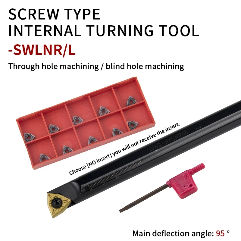 1pcs S08K-SWLNR04/S14M-SWLNR04/S16Q-SWLNR08 CNC machining lathe turning tool inner hole turning tool and WNMG04 carbide insert
1pcs S08K-SWLNR04/S14M-SWLNR04/S16Q-SWLNR08 CNC machining lathe turning tool inner hole turning tool and WNMG04 carbide insert