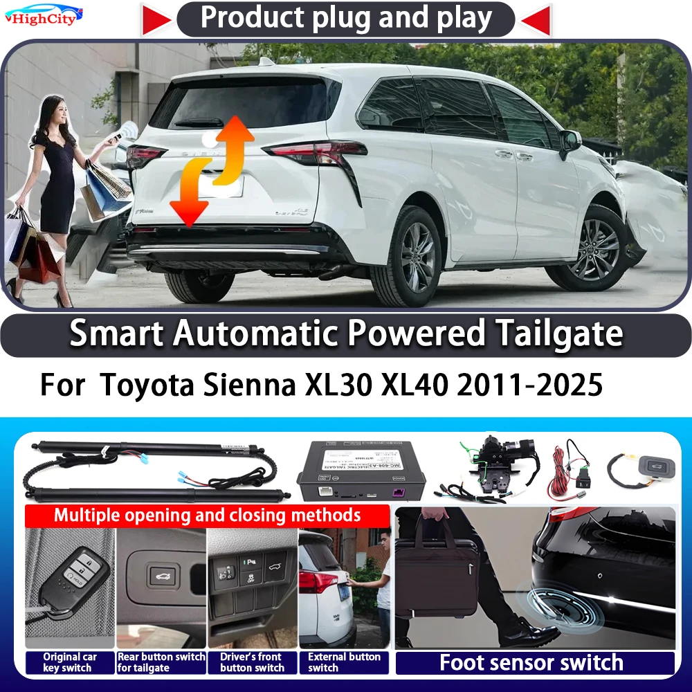 For Toyota Sienna XL30 XL40 2011-2025 OEM Smart Automatic Powered Tailgate Key Control Trunk Lift Close Kit Power Tailgate
For Toyota Sienna XL30 XL40 2011-2025 OEM Smart Automatic Powered Tailgate Key Control Trunk Lift Close Kit Power Tailgate