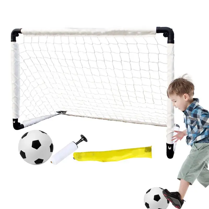 

Folding Soccer Goal Ball Pump Football Cute Youth Soccer Goal Foldable Kids Outdoor Play Equipment Practice Net With Carrying