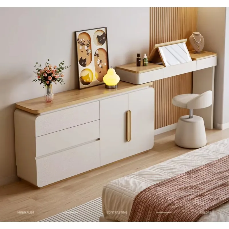 b18 log cream wind dresser chest cabinet integrated bedroom bedside storage cabinet flip cover makeup table
b18 log cream wind dresser chest cabinet integrated bedroom bedside storage cabinet flip cover makeup table