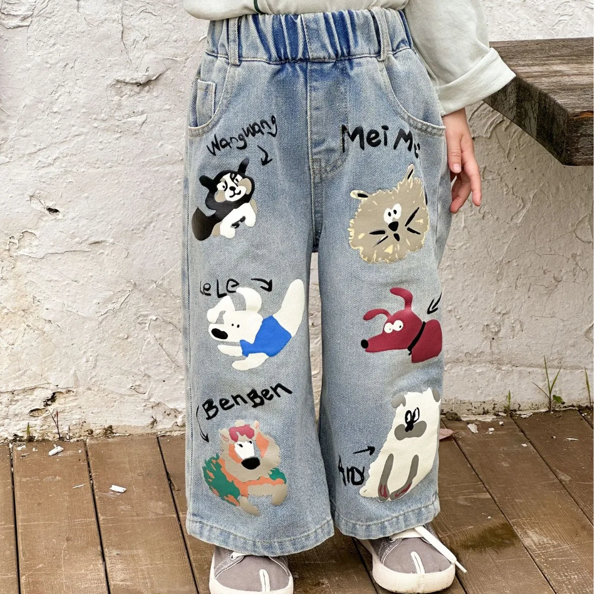 Autumn Winter Children Clothes Retro Baby Cartoon Print Jeans Loose Boy Letter Casual Denim Pants Girl Cotton Wide Leg Trouser
Autumn Winter Children Clothes Retro Baby Cartoon Print Jeans Loose Boy Letter Casual Denim Pants Girl Cotton Wide Leg Trouser
