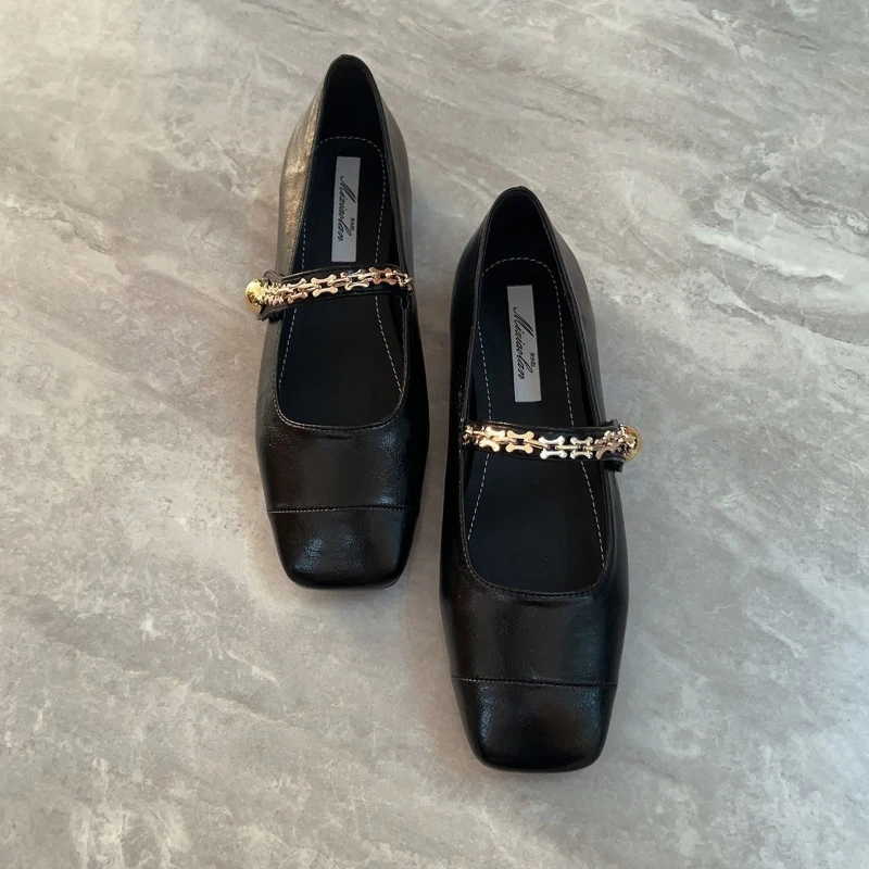 2026 New Women's Square Toe Mary Jane Flats French Style T-Strap Buckle Pump Black Leather Casual Dress Shoes
2026 New Women's Square Toe Mary Jane Flats French Style T-Strap Buckle Pump Black Leather Casual Dress Shoes