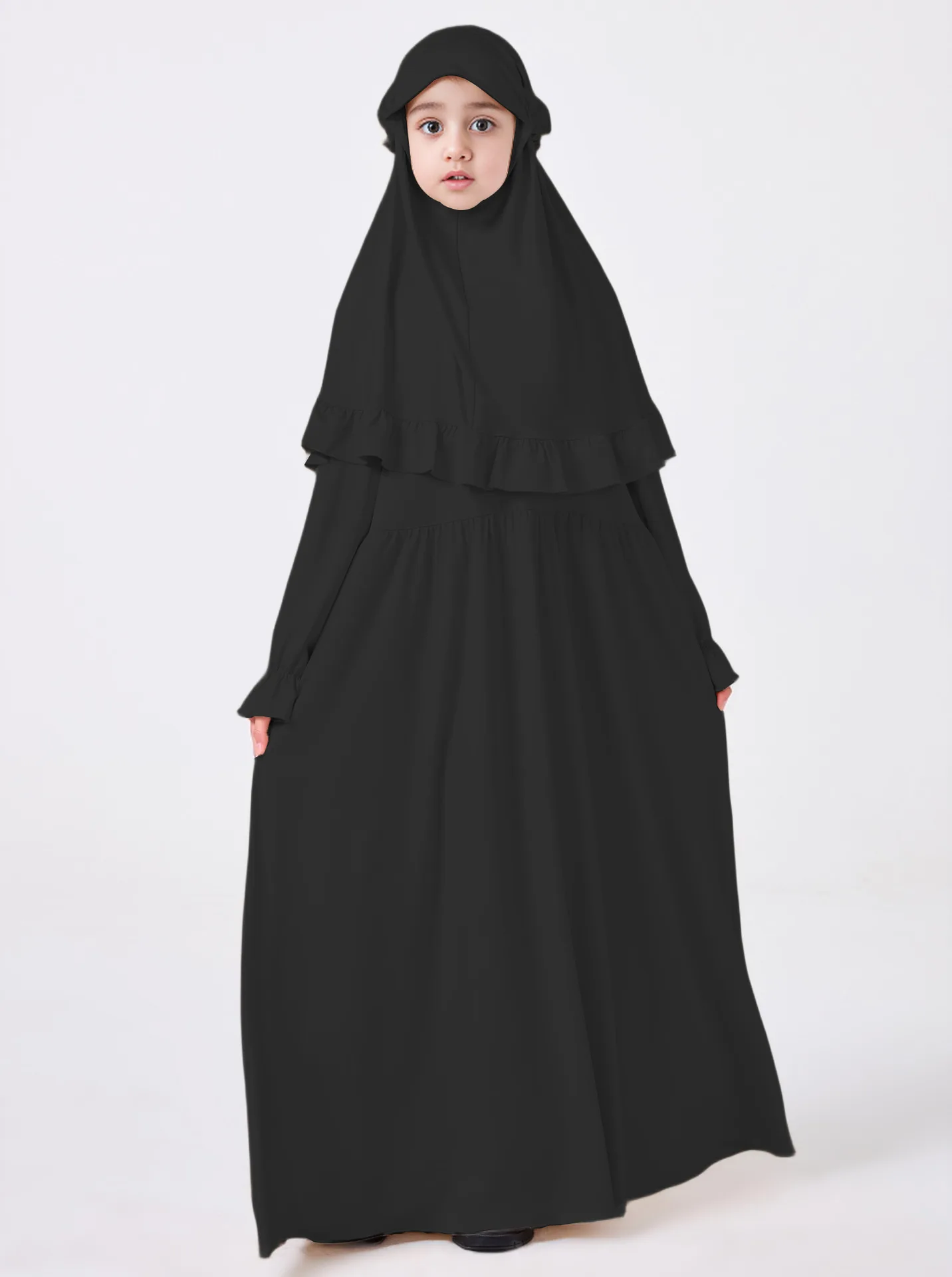 Children Muslim Kids Girls Prayer Dress 2Pcs Set Dubai Turkey Hijab Abaya Eid Ramadan Islamic Clothing Khimar Kaftan Niqab Burqa
Children Muslim Kids Girls Prayer Dress 2Pcs Set Dubai Turkey Hijab Abaya Eid Ramadan Islamic Clothing Khimar Kaftan Niqab Burqa
