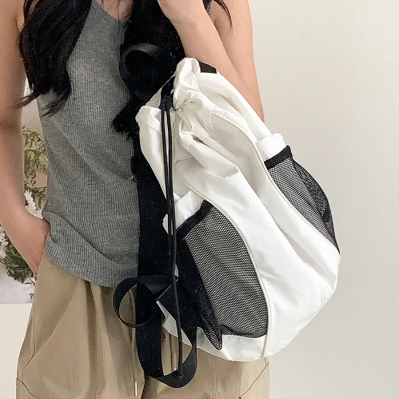 Korean Niche Minimalist Nylon Backpack Large Capacity Lightweight Travel Fitness Backpack Preppy Multiple Pockets Drawstring Bag
Korean Niche Minimalist Nylon Backpack Large Capacity Lightweight Travel Fitness Backpack Preppy Multiple Pockets Drawstring Bag