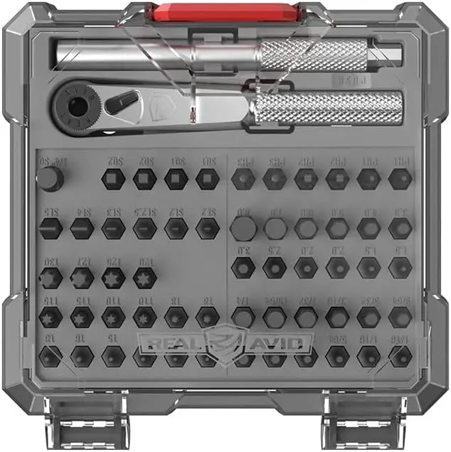56-Piece Precision Screwdriver Set with Ratchet Wrench, Torx, Hex Bits for Versatile Tool Kit
56-Piece Precision Screwdriver Set with Ratchet Wrench, Torx, Hex Bits for Versatile Tool Kit