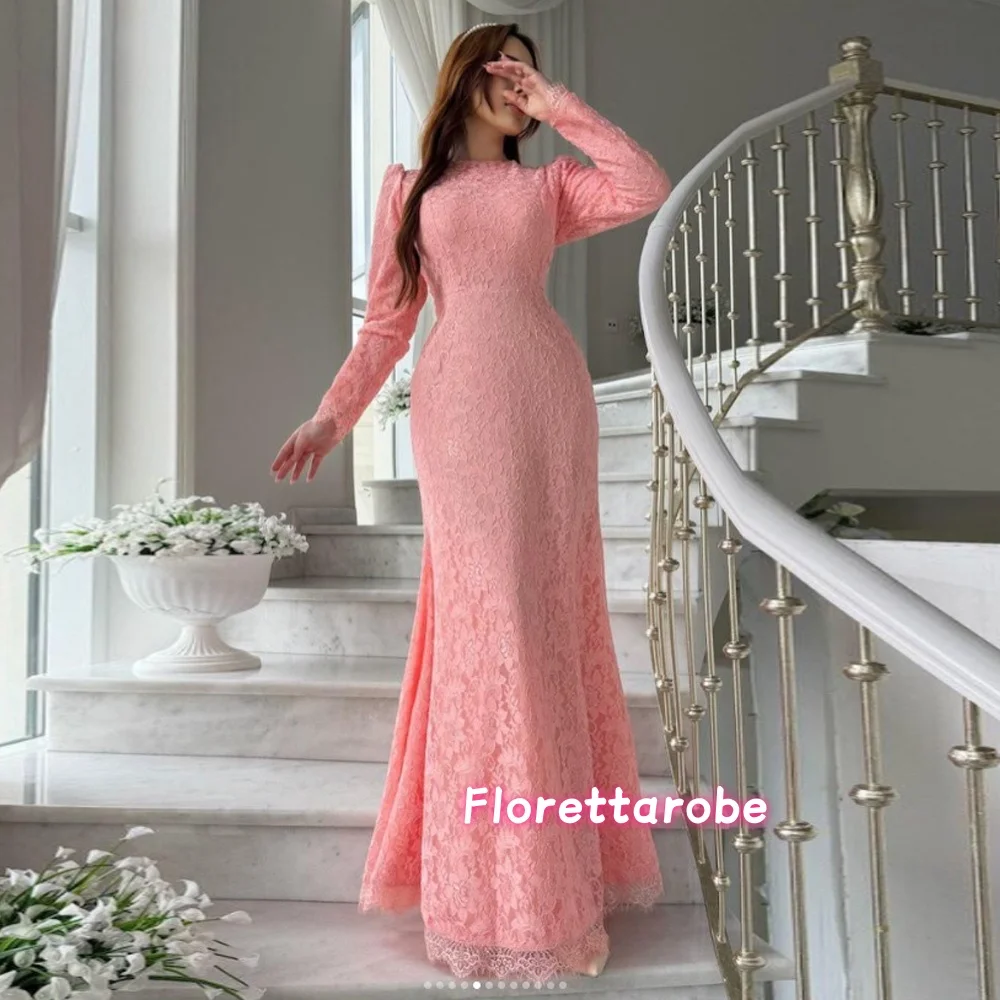 Vintage Women Evening Dresses Pink Lace Mermaid Dubai Prom Gowns Robes De Soirée Long Sleeves Robe De Soirée Party Gown Customiz
Vintage Women Evening Dresses Pink Lace Mermaid Dubai Prom Gowns Robes De Soirée Long Sleeves Robe De Soirée Party Gown Customiz