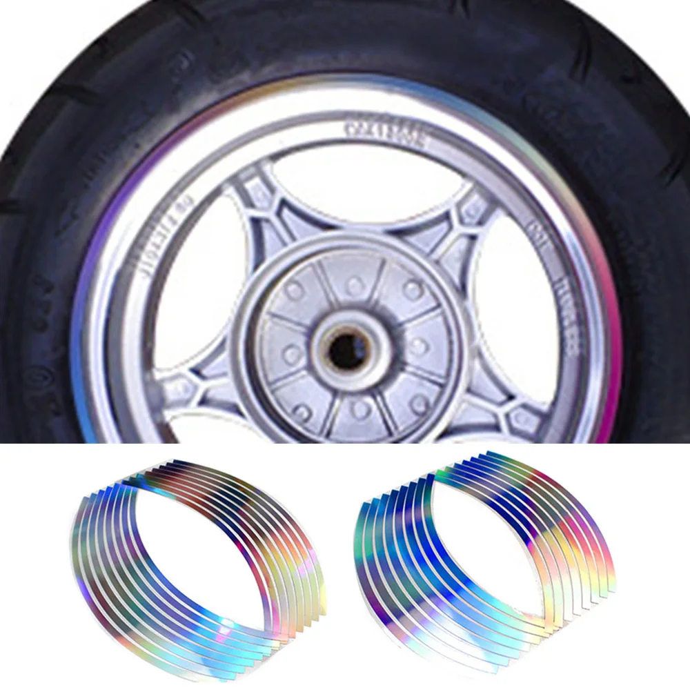 Motorcycle Rim Stickers Colorful Reflective Wheel Decals Waterproof Durable Vehicle Emblems Electric Bike Laser Decorations
Motorcycle Rim Stickers Colorful Reflective Wheel Decals Waterproof Durable Vehicle Emblems Electric Bike Laser Decorations