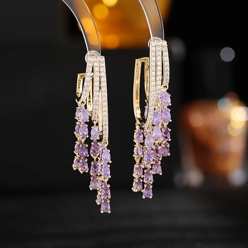 Luxury Claws Shape Tassel Dangling Drop Cubic Zircon Earrings for Women Statement Noble Wedding Engagement Party Jewelry Brincos
Luxury Claws Shape Tassel Dangling Drop Cubic Zircon Earrings for Women Statement Noble Wedding Engagement Party Jewelry Brincos